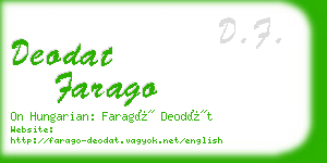 deodat farago business card